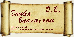 Danka Budimirov vizit kartica